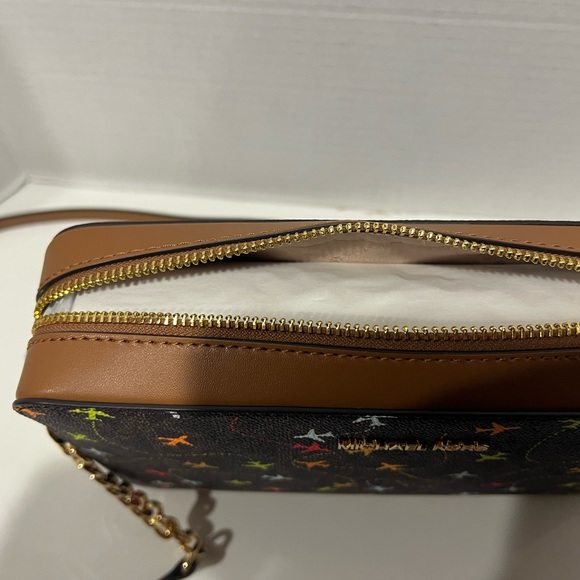 MICHAEL KORS JET SET BROWN MULTI EAST WEST AIRPLANES CROSSBODY BAG - Picture 5 of 9